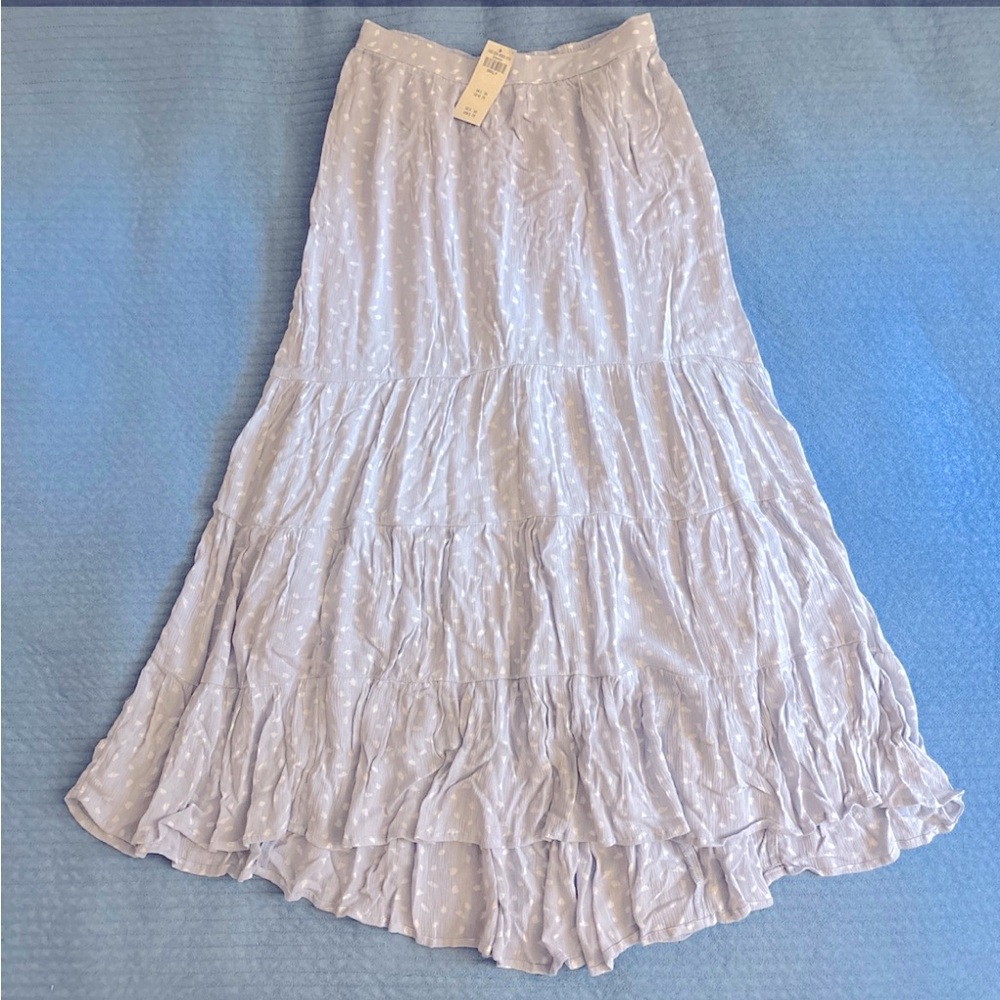 A&F tiered maxi skirt